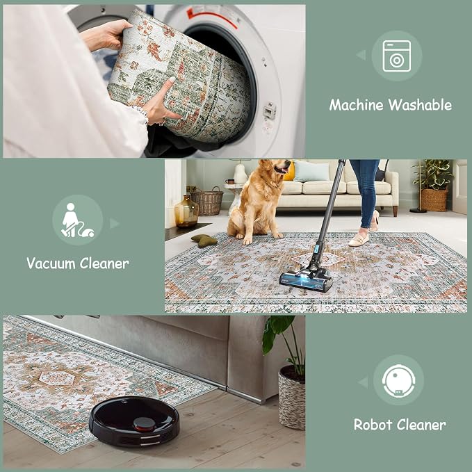 Moynesa Ultra-Thin Washable Area Rug - Image 5
