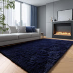PAGISOFE Navy Blue Rug 3x5, Fluffy Dark Blue Rugs - Image 11