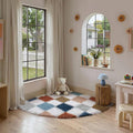 PureCozy Checkered Rug 6ft Radius Corner by PureCozy