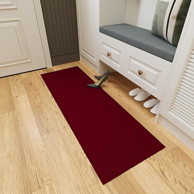 Ottomanson Hallway Runner Rug 1'10" x 6' Non Slip Solid Area Rugs Easy to Clean - Image 10