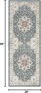Vintage Hallway Runner Rug 3x8: Large Soft Washable Entryway - Image 2