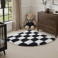 PureCozy Checkered Rug 6ft Radius Corner by PureCozy