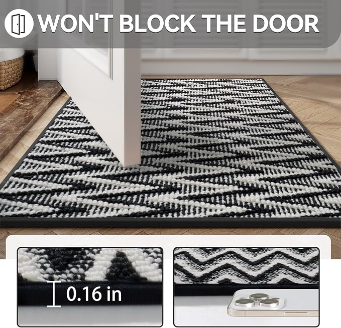 Indoor Door Mat 17x30, Dirt Resistant & Absorbent Doormat - Image 4
