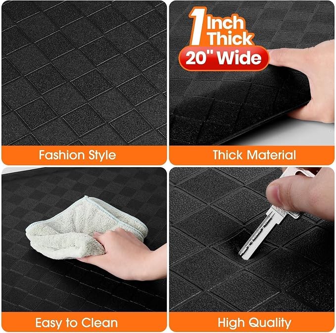 StepRite 1” Thick Kitchen Mats for Floor, Anti Fatigue Kitchen Rugs, Heavy Duty - Image 4