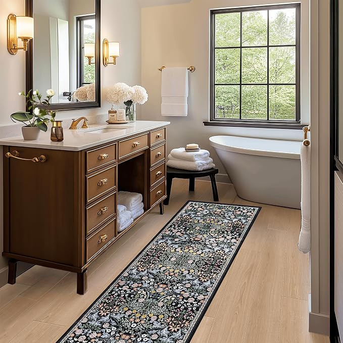 Runner Rug for Entryway: 2.6x8 Kitchen Rugs Non Slip Washable Ultra-Thin Soft - Image 5