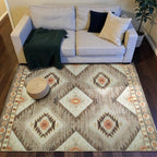BESTSWEETIE Area Rug 6x6 Rug Machine Washable Non-Slip Low Pile Print Pattern - Image 7