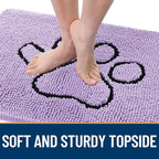 OLANLY Dog Door Mat for Muddy Paws 30x20, Paw Print Design, Absorbs Moisture - Image 4