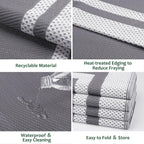 HappyTrends Outdoor Rug Reversible Portable Plastic Straw Camping Rugs - Image 4