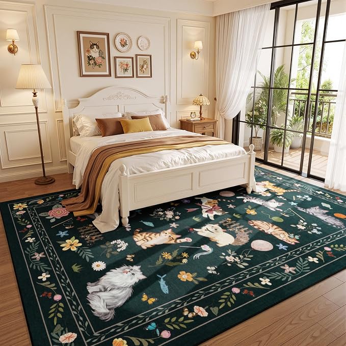 Unirea 8x10 Black Cat Area Rugs - Image 3