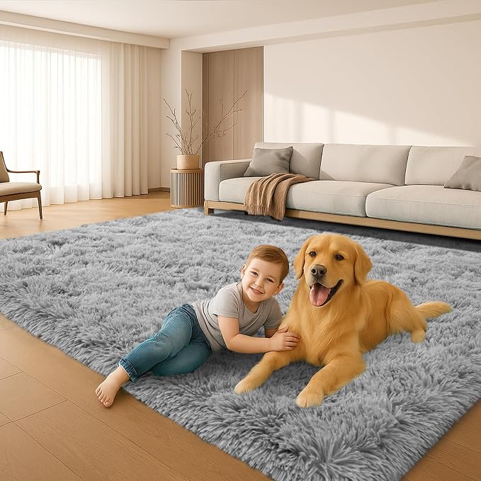 6x9 Area Rugs Living Room, Non-Slip Upgraded Indoor Thick Soft Rug, Modern - Image 4