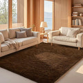 Ophanie Brown Rugs for Living Room Bedroom, 5x8 Fluffy Fuzzy Furry Carpet by Ophanie