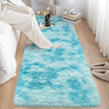 Light Blue Fluffy Rug for Bedroom Living Room, 2x6 ft Soft Sky Blue Bedroom by TENNOLA