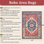 SERISSA 7x9 Area Rugs for Living Room, Large Washable Non-Slip Boho Rug - Image 2