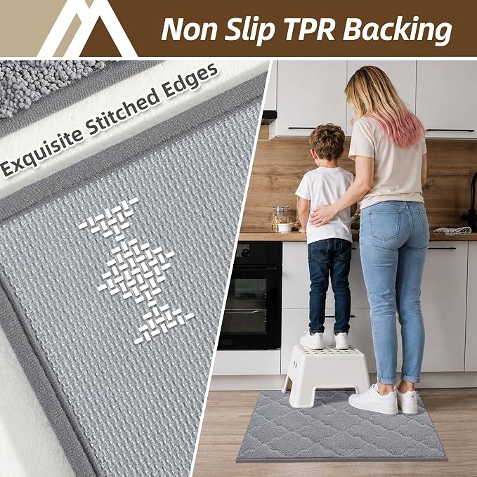 COSY HOMEER Kitchen Rugs 32"x48" Non-Slip Washable Kitchen Mats - Image 4