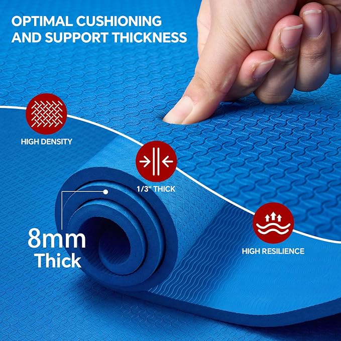 Stepwaver Extra Large Yoga Mat 6'x4', Ultra Durable, Wide Workout Mat, Wide - Image 4