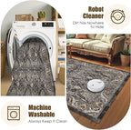 Washable Area Rug 5' x 7' Vintage Traditional Persian Mat - Image 7