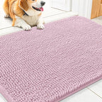 Smiry Dog Door Mat for Muddy Paws 30x20, Absorbent Dirt Trapper, Non-Slip by Smiry