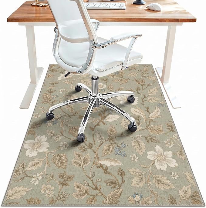 48"x72" Office Chair Mat for Hardwood Tile Floor, Under Desk Carpet Protector by BESBLEE