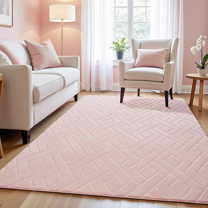 Macgace Ultra Soft Pink Area Rug by Macgace