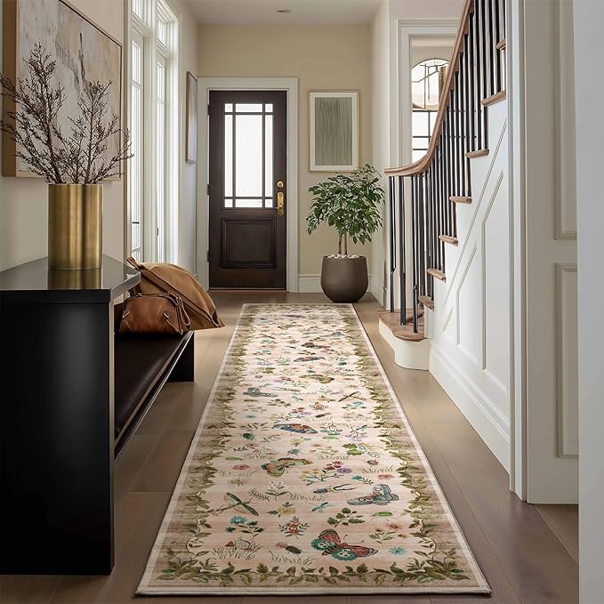 Machine Washable Hallway Runner Rugs: 2'x10' Kitchen Runner Stain Resistant Non by palohom