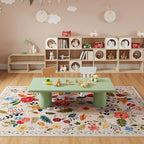 Rugcomf Living Room Rug 5x7 Rug Machine Washable Boho Area Rug Non Slip Floral - Image 7