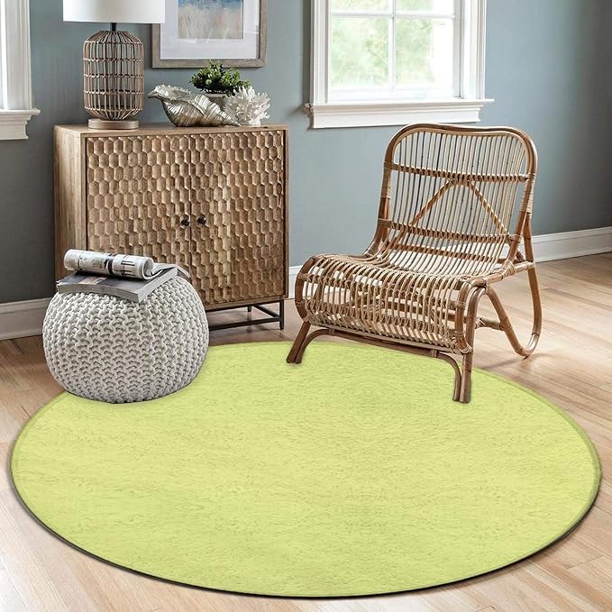 Room Sofa Yoga Soft Round Carpet, Home Decor Non Slip Kitchen Office Circle Rug - Image 3