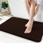 OLANLY Bathroom Rugs 35x24, Extra Soft Absorbent Chenille Bath Rugs, Rubber - Image 2