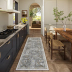 Washable Runners for Hallways Kitchen Rugs: 2'6"x8' Runner Rug Stain Resistant - Image 2