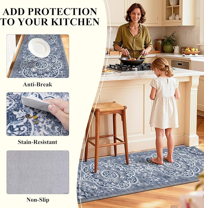 Ileading Boho Kitchen Rugs Sets 3 Piece - Image 3
