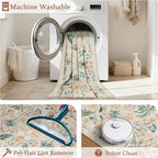 6x9 Area Rugs Washable Rug: Large Boho Living Room Rug Soft Non-Slip Low Pile - Image 4
