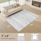 cotiled 5x8 Area Rugs Living Room Rug: Washable Boho Rugs - Image 2