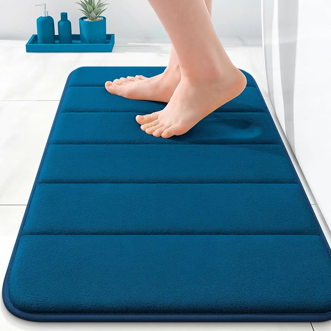 OLANLY Memory Foam Bath Mat 35x16, Super Soft Absorbent Bathroom Rugs, Quick Dry by OLANLY