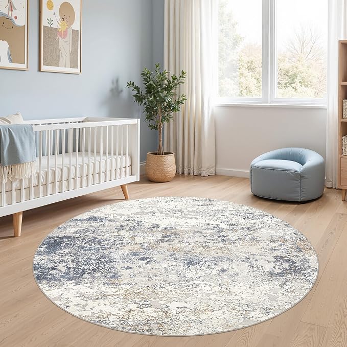 DMOYEST 5ft Round Area Rug Living Room Rugs - Image 8