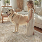 DCX Beige and Taupe 4x6 Rug, Kid & Pet Friendly - Image 4