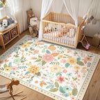 RELEANY Floral 8x10 Area Rugs Washable Print Boho Cute Carpet Non Slip Flower - Image 9