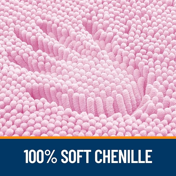 OLANLY Bathroom Runner Rugs 47x20, Extra Soft Absorbent Chenille Bath Rugs - Image 3