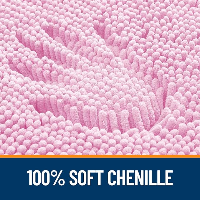 OLANLY Bathroom Runner Rugs 47x17, Extra Soft Absorbent Chenille Bath Rugs - Image 3