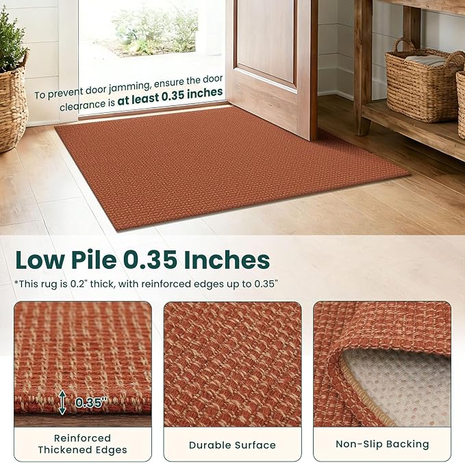 KOZYFLY Orange 2.5'x14' Runners Rugs - Image 4