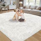 6x9 Area Rug for Living Room:Ultra Soft Fluffy Shag White Rugs, Large Fuzzy - Image 4