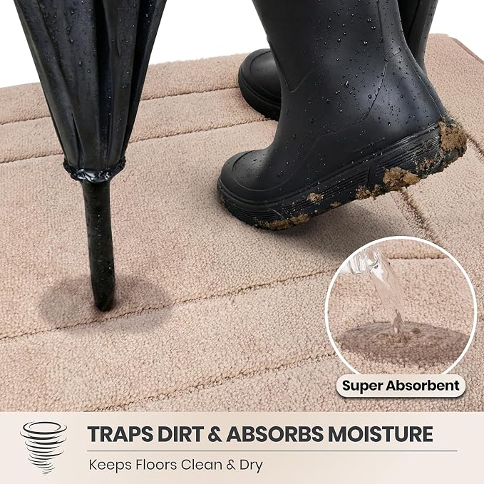 PURRUGS Dirt Trapping Door Mat 32" x 47", Non-Slip/Skid Machine Washable - Image 2