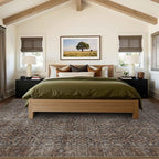 Latte&Fog 6x9 Area Rugs for Living Room, Large Vintage Taupe Brown Washable Rug - Image 5