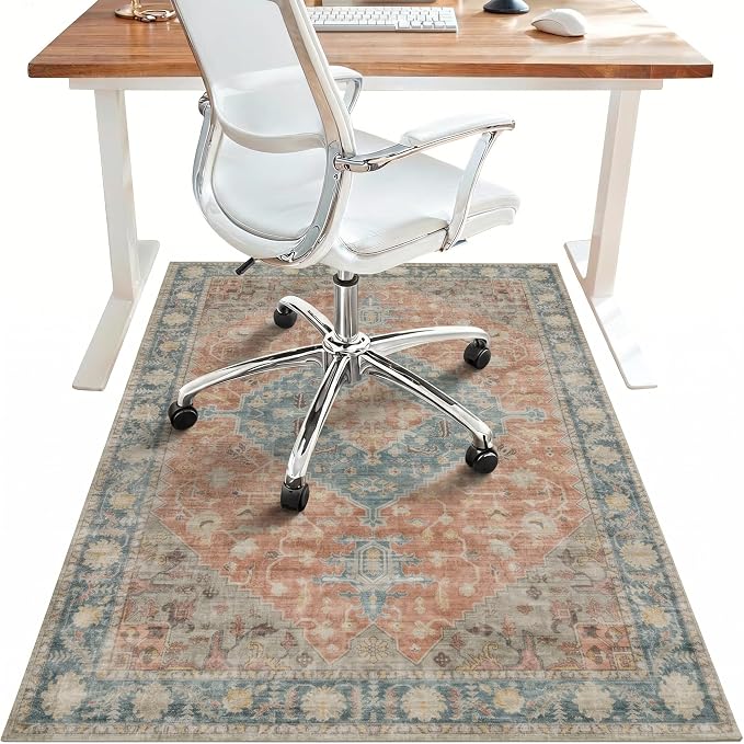 48"x60" Office Chair Mat for Hardwood Tile Floor, Under Desk Carpet Protector by BESBLEE
