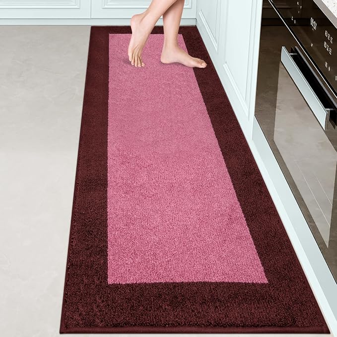Machine Washable Runner Rug 24" x 84", Non Slip Kitchen Mat by Unknown
