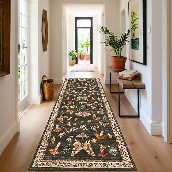 ROYHOME Mushroom Rug Black - Image 3