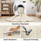 CAPALOCA Machine Washable Rugs Nursery Rug Cute Girl Non Slip Low Pile Water - Image 6
