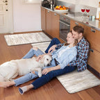 KIMODE Kitchen Mats Cushioned Anti Fatigue, Abstract Kitchen Rugs Sets of 2 - Image 8