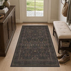 3x5 Rustic Brown Large Entry Way Area Rugs Indoor Washable by Evyhood