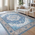 Lessymo 8 x 10 Area Rugs for Living Room- Machine Washable Area Rugs Boho Faux by Lessymo