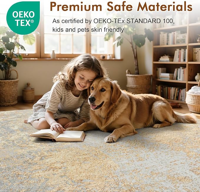 8x10 Ft Large Area Rugs for Living Room, Soft Non-Slip Washable Rugs Modern - Image 5