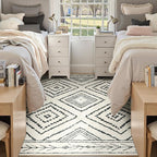 BESTSWEETIE Area Rug 6x9 Rug Machine Washable Non-Slip Low Pile Print Pattern - Image 2